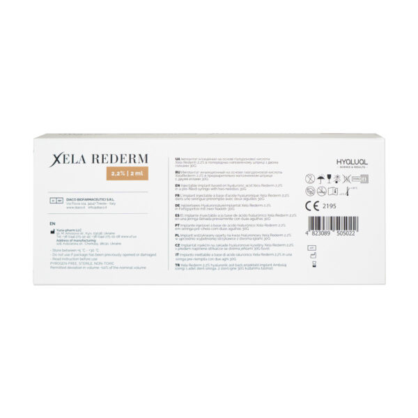 Hyalual Xela Rederm 2,2 2ml back